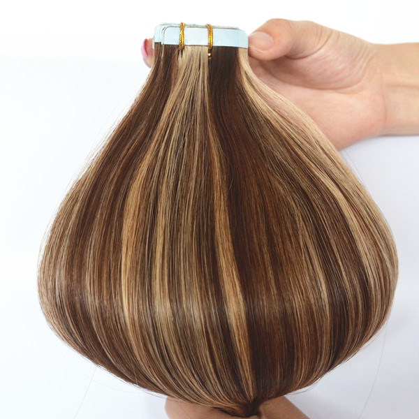 Tape hair extensions with cuticle hair color piano 28/4-lp94